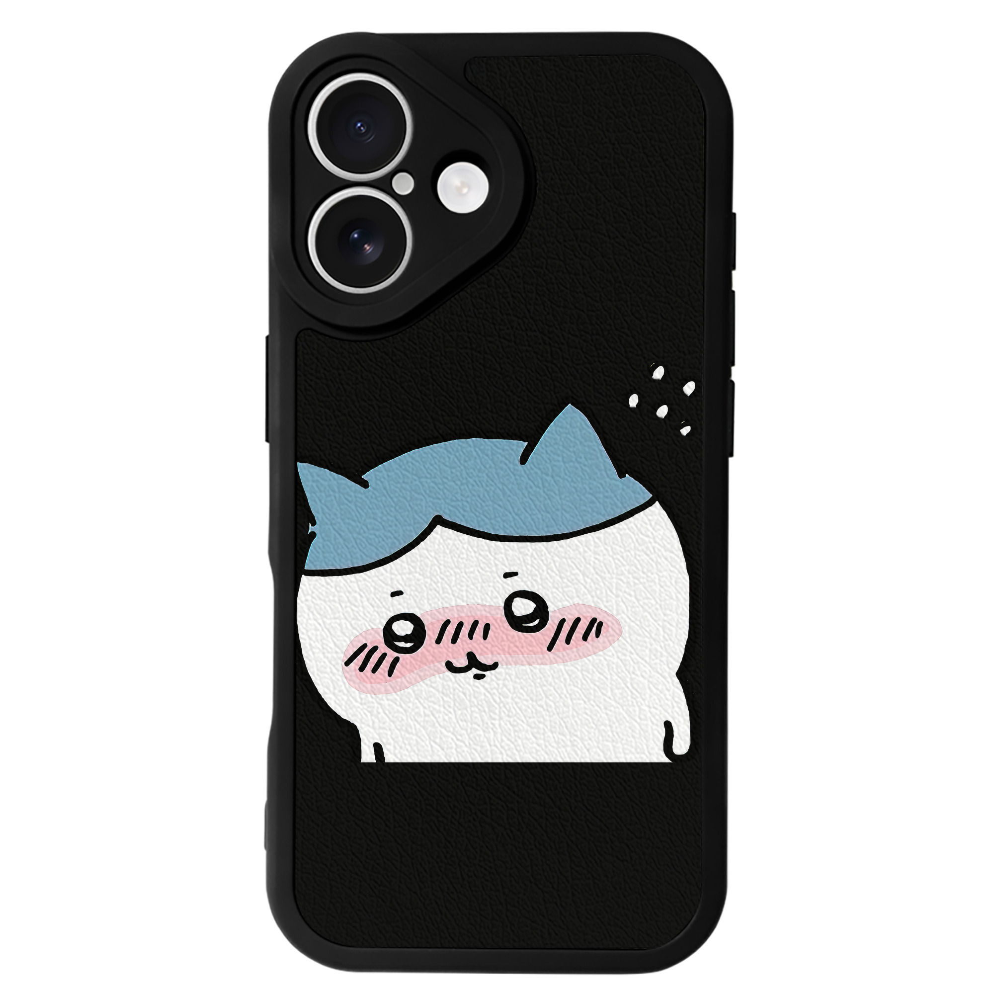 （画像用） ちいかわ ハチワレ Chii-kawa hachiware 【iPhone 16シリーズ対応】シリコンスマホケース（レザー調） 材質：シリコン